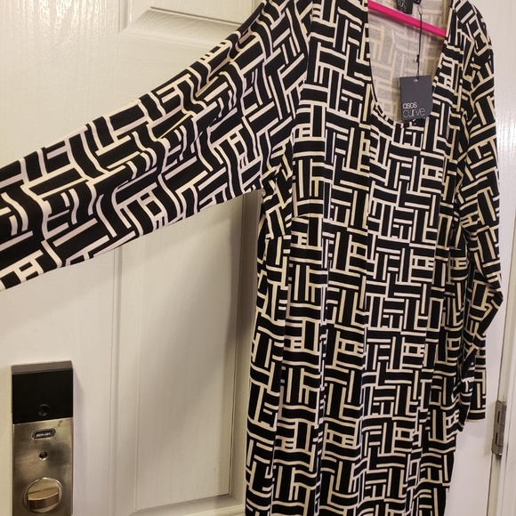 Asos Curve Plus Size BODYCON Long Sleeve DRESS - Picture 5 of 8